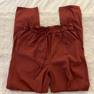 Red lululemon joggers